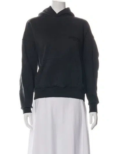 Pre-owned Essentials Crew Neck Long Sleeve Hoodie In Black