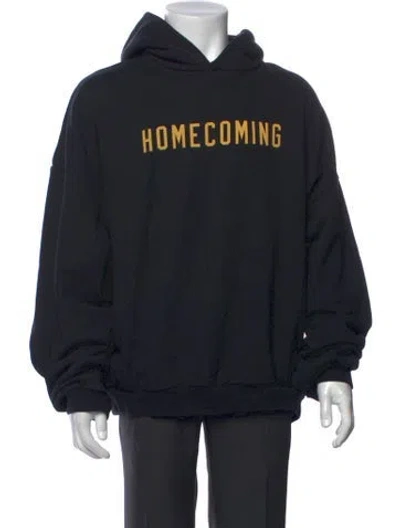 Pre-owned Essentials Crew Neck Long Sleeve Hoodie In Black