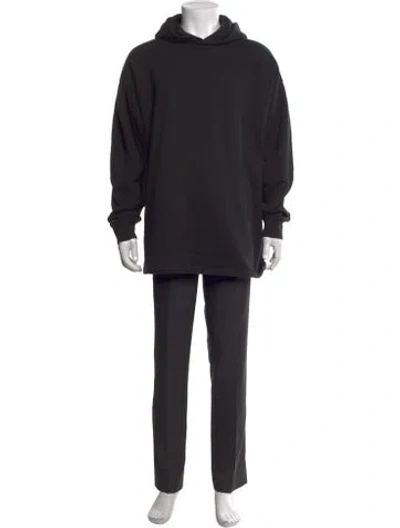 Pre-owned Essentials Crew Neck Long Sleeve Hoodie In Black