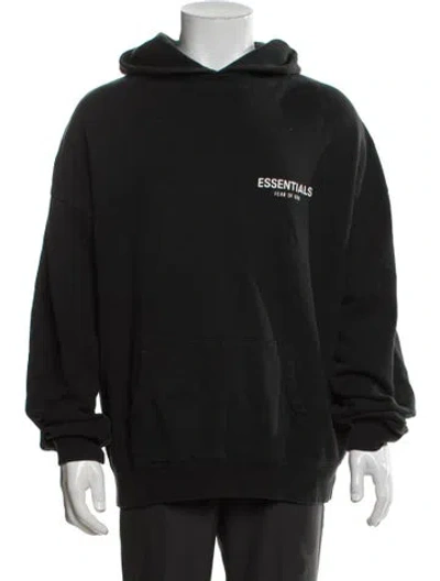 Pre-owned Essentials Crew Neck Long Sleeve Hoodie In Black