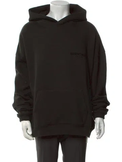 Pre-owned Essentials Crew Neck Long Sleeve Hoodie In Black