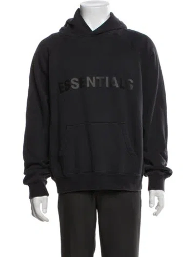 Pre-owned Essentials Crew Neck Long Sleeve Hoodie In Black