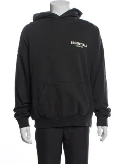 Pre-owned Essentials Crew Neck Long Sleeve Hoodie In Black