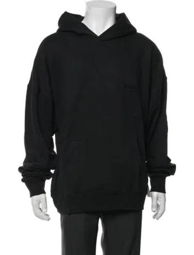 Pre-owned Essentials Crew Neck Long Sleeve Hoodie In Black