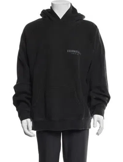 Pre-owned Essentials Crew Neck Long Sleeve Hoodie In Black