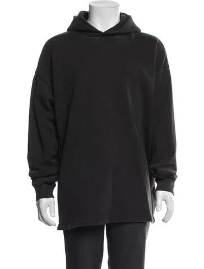 Pre-owned Essentials Crew Neck Long Sleeve Hoodie In Black