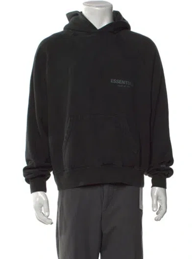 Pre-owned Essentials Crew Neck Long Sleeve Hoodie In Black