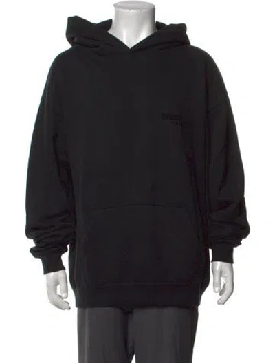 Pre-owned Essentials Crew Neck Long Sleeve Hoodie In Black