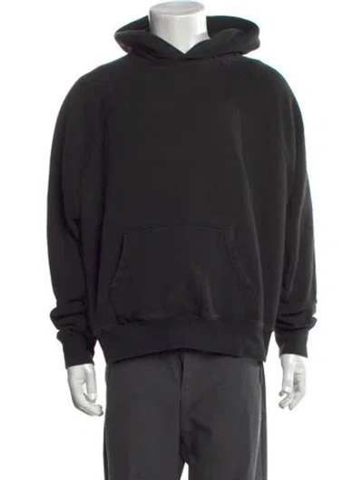 Pre-owned Essentials Crew Neck Long Sleeve Hoodie In Black