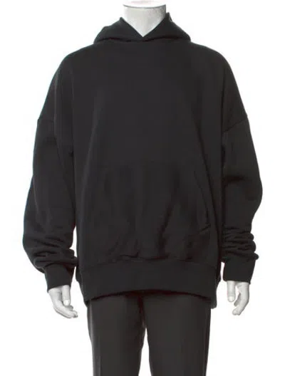 Pre-owned Essentials Crew Neck Long Sleeve Hoodie In Black