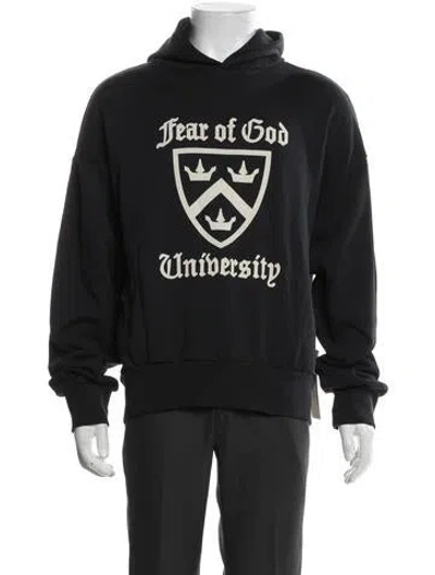 Pre-owned Essentials Crew Neck Long Sleeve Hoodie In Blue