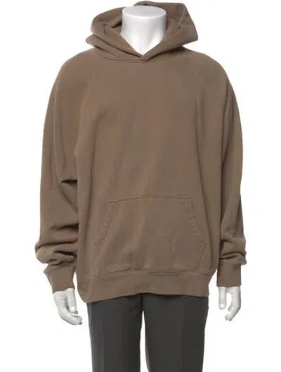 Pre-owned Essentials Crew Neck Long Sleeve Hoodie In Brown