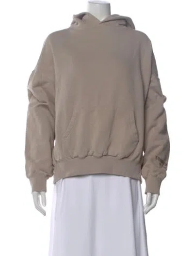 Pre-owned Essentials Crew Neck Long Sleeve Hoodie In Brown