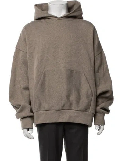 Pre-owned Essentials Crew Neck Long Sleeve Hoodie In Brown