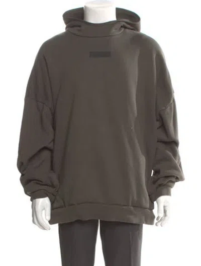 Pre-owned Essentials Crew Neck Long Sleeve Hoodie In Gray