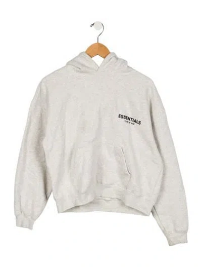 Pre-owned Essentials Crew Neck Long Sleeve Hoodie In Gray