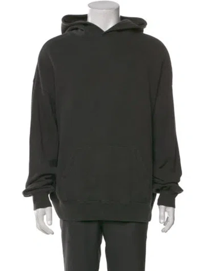 Pre-owned Essentials Crew Neck Long Sleeve Hoodie In Gray