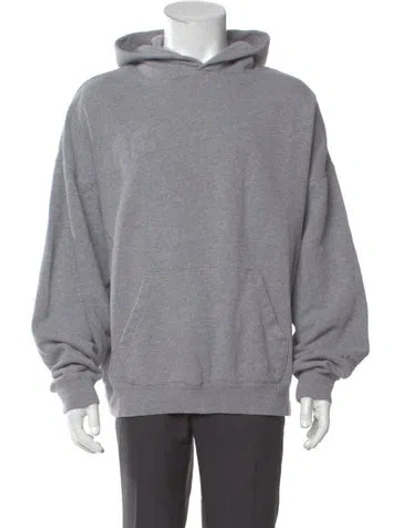 Pre-owned Essentials Crew Neck Long Sleeve Hoodie In Gray