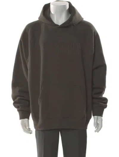 Pre-owned Essentials Crew Neck Long Sleeve Hoodie In Gray
