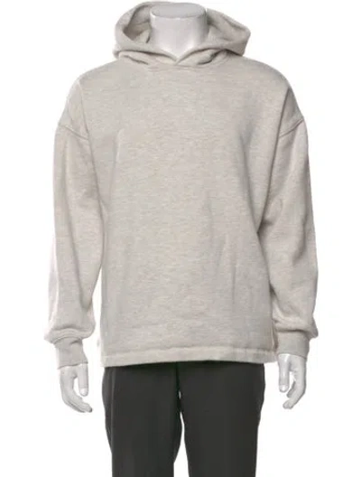 Pre-owned Essentials Crew Neck Long Sleeve Hoodie In Gray