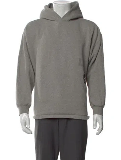 Pre-owned Essentials Crew Neck Long Sleeve Hoodie In Gray