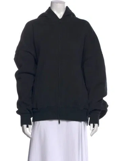 Pre-owned Essentials Crew Neck Long Sleeve Hoodie In Gray