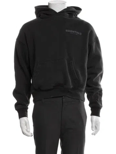 Pre-owned Essentials Crew Neck Long Sleeve Hoodie In Gray