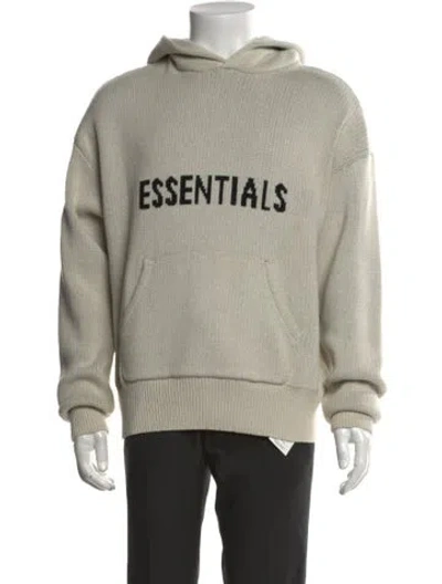 Pre-owned Essentials Crew Neck Long Sleeve Hoodie In Gray