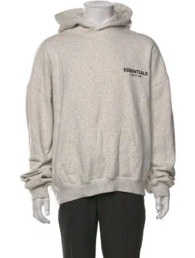Pre-owned Essentials Crew Neck Long Sleeve Hoodie In Gray