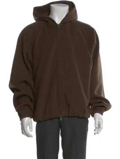 Pre-owned Essentials Crew Neck Long Sleeve Hoodie In Green