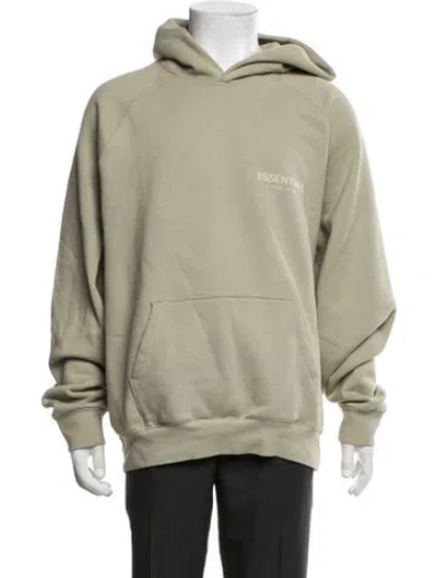 Pre-owned Essentials Crew Neck Long Sleeve Hoodie In Green