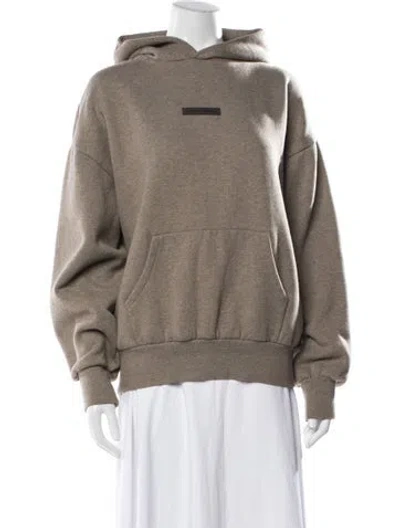 Pre-owned Essentials Crew Neck Long Sleeve Hoodie In Green