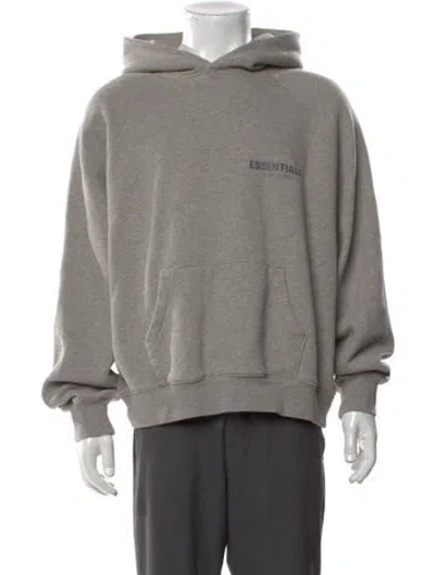 Pre-owned Essentials Crew Neck Long Sleeve Hoodie In Grey