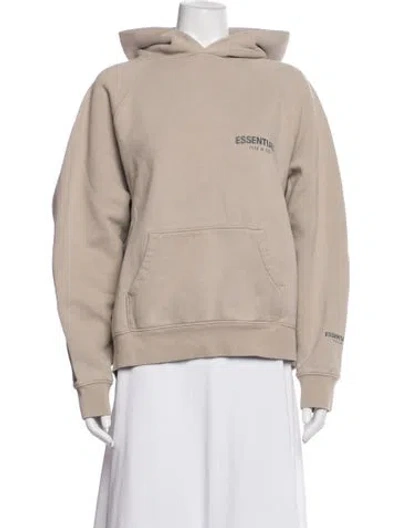 Pre-owned Essentials Crew Neck Long Sleeve Hoodie In Grey