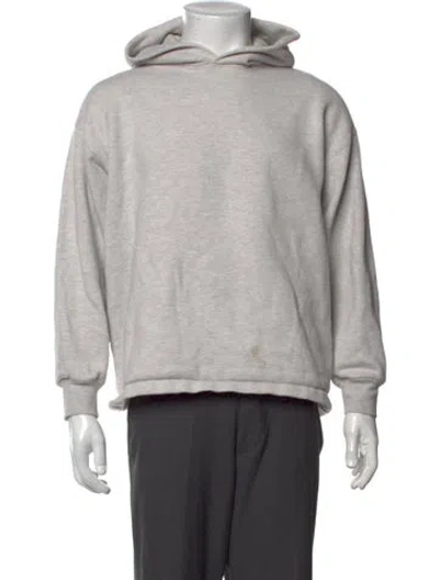 Pre-owned Essentials Crew Neck Long Sleeve Hoodie In Grey