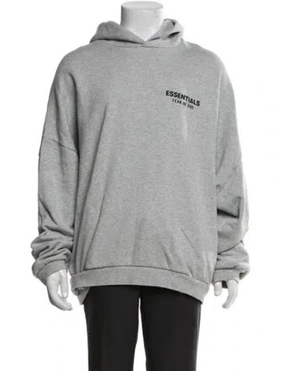 Pre-owned Essentials Crew Neck Long Sleeve Hoodie In Grey