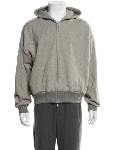 Pre-owned Essentials Crew Neck Long Sleeve Hoodie In Grey