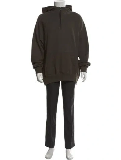 Pre-owned Essentials Crew Neck Long Sleeve Hoodie In Grey