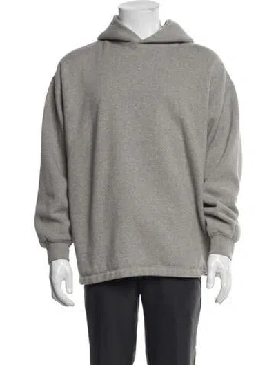 Pre-owned Essentials Crew Neck Long Sleeve Hoodie In Grey