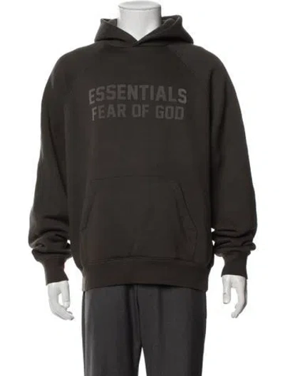 Pre-owned Essentials Crew Neck Long Sleeve Hoodie In Grey