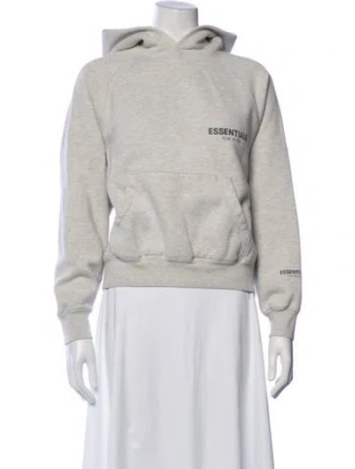 Pre-owned Essentials Crew Neck Long Sleeve Hoodie In Grey