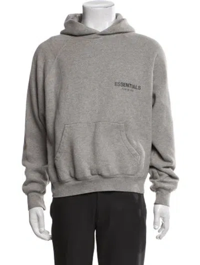 Pre-owned Essentials Crew Neck Long Sleeve Hoodie In Grey