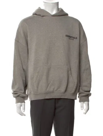 Pre-owned Essentials Crew Neck Long Sleeve Hoodie In Grey