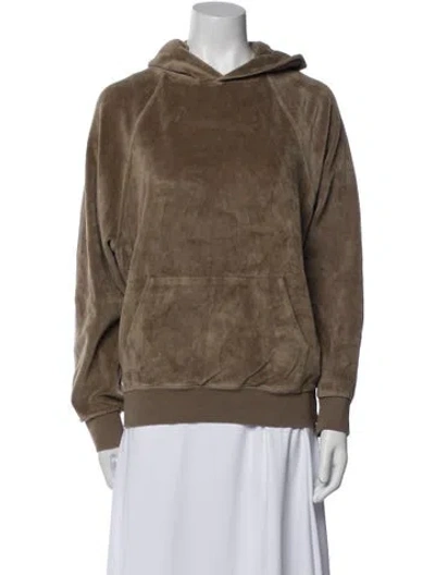 Pre-owned Essentials Crew Neck Long Sleeve Hoodie In Neutral