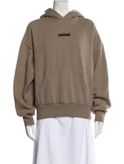 Pre-owned Essentials Crew Neck Long Sleeve Hoodie In Neutral
