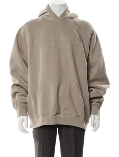 Pre-owned Essentials Crew Neck Long Sleeve Hoodie In Neutral