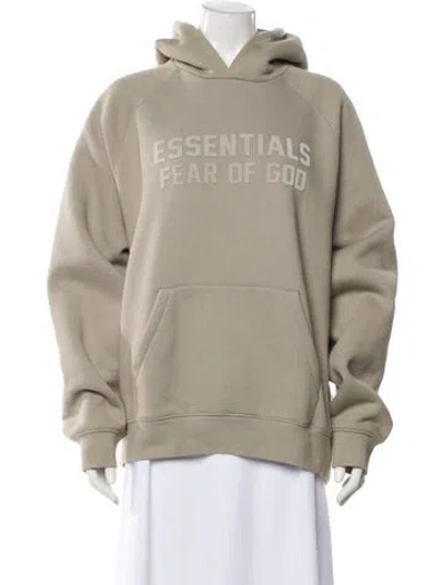 Pre-owned Essentials Crew Neck Long Sleeve Hoodie In Neutral