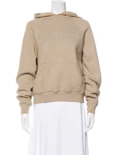 Pre-owned Essentials Crew Neck Long Sleeve Hoodie In Neutral