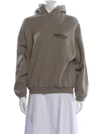Pre-owned Essentials Crew Neck Long Sleeve Hoodie In Neutral