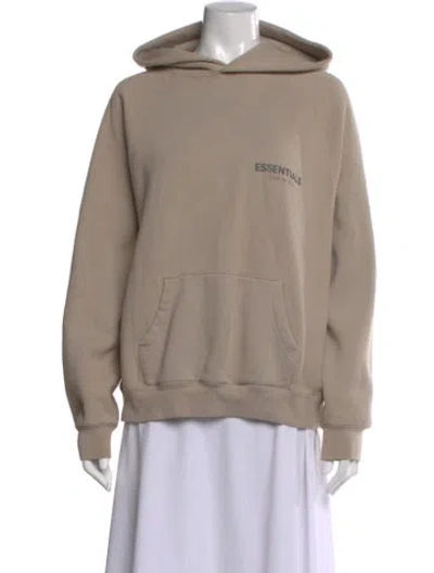 Pre-owned Essentials Crew Neck Long Sleeve Hoodie In Neutral